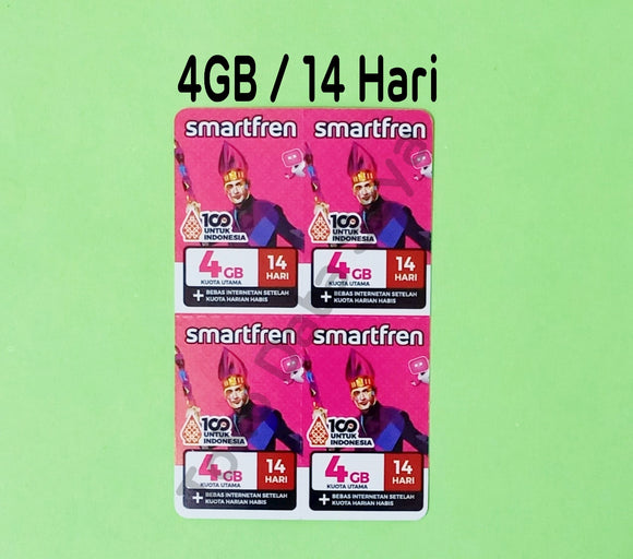 Voucher Kuota Data Smartfren 4GB, 14 Hari