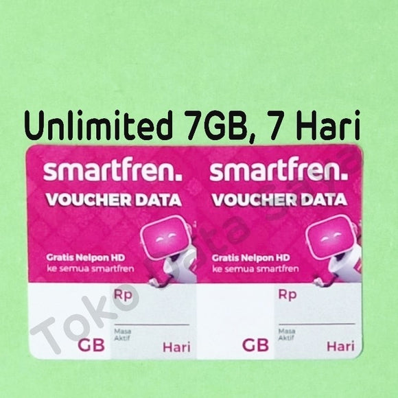 Voucher Kuota Data Smartfren Unlimited 7GB, 7 Hari