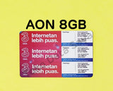 Voucher Kuota Data 3 / Three / Tri AON 8/12 Jatim-Jateng  NEW total (16GB)