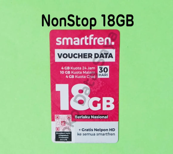 Voucher Kuota Data Smartfren 18GB NonStop