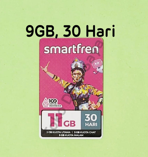 Voucher Kuota Data Smartfren 9GB, 30 Hari