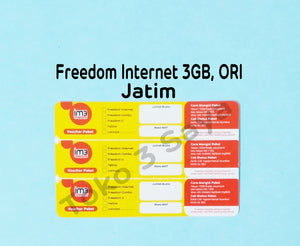 Voucher Kuota Data Indosat Freedom Internet 3GB, ORI, Jatim