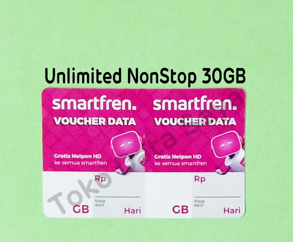 Voucher Kuota Data Smartfren COCKTAIL Unlimited NonStop 30GB