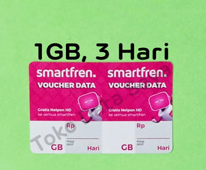 Voucher Kuota Data Smartfren 1GB, 3 Hari