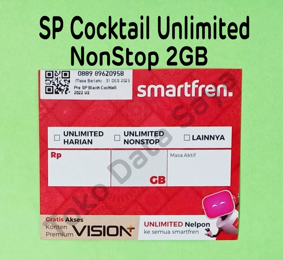 Perdana Kuota Data Smartfren Unlimited 2GB NonStop