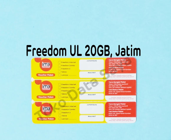 Voucher Kuota Data Indosat Freedom UL 20GB