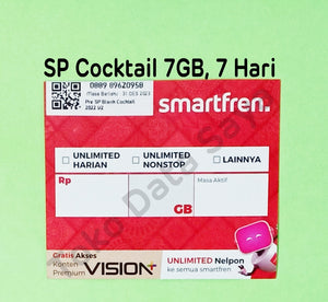 Perdana Kuota Data Smartfren Cocktail 7GB, 7 Hari