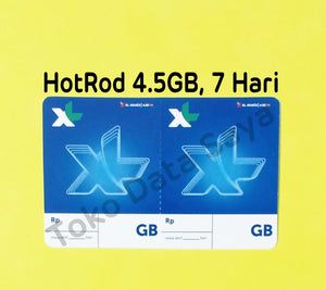 Voucher Kuota Data XL HotRod 4.5GB, 7 Hari